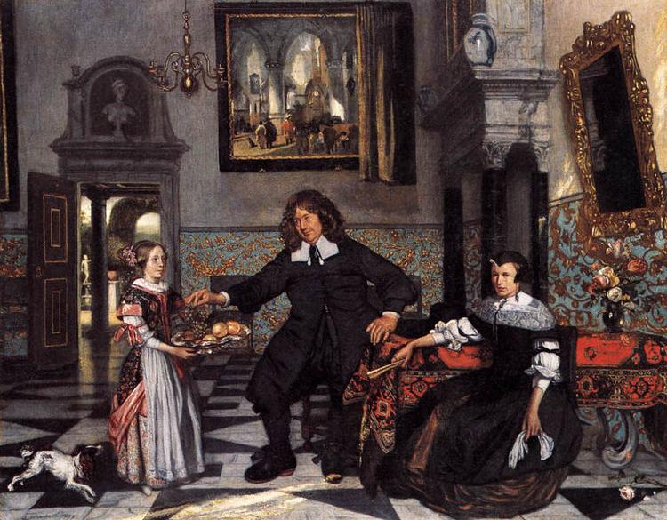 Emmanuel de Witte Portrait of a Family in an Interior Germany oil painting art